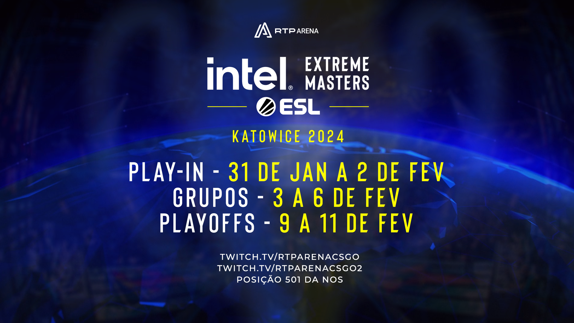 Iem Katowice Passa Na Tua Rtp Arena