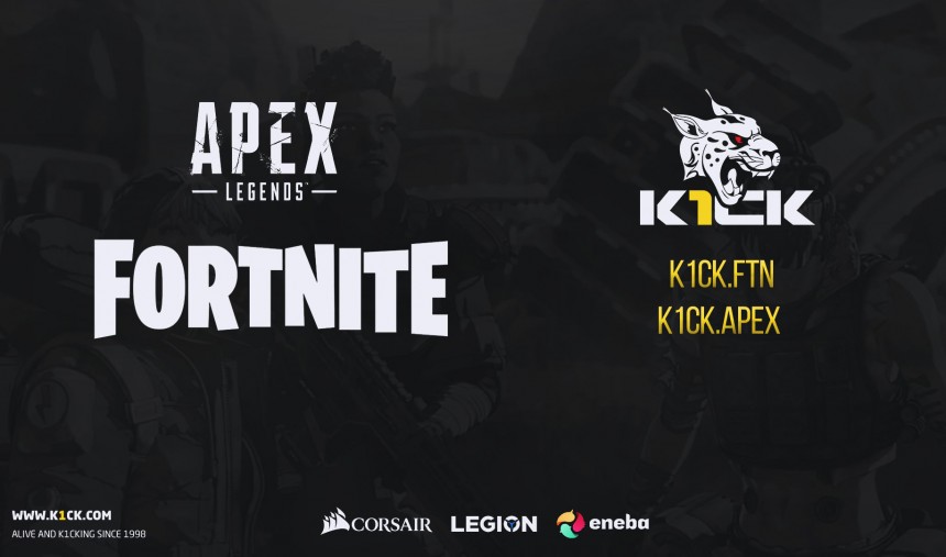 K1ck Esports renovam equipas de Fortnite e Apex Legends