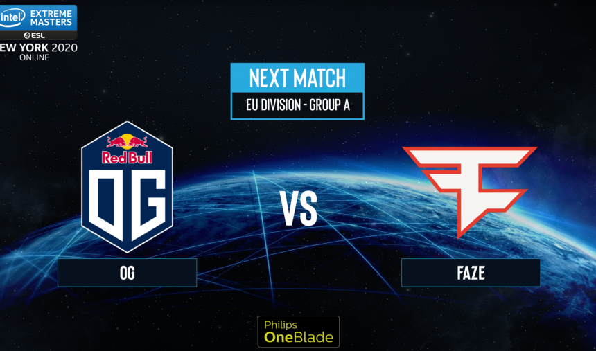 Imagem de FaZe e OG na grande final do IEM New York Europa