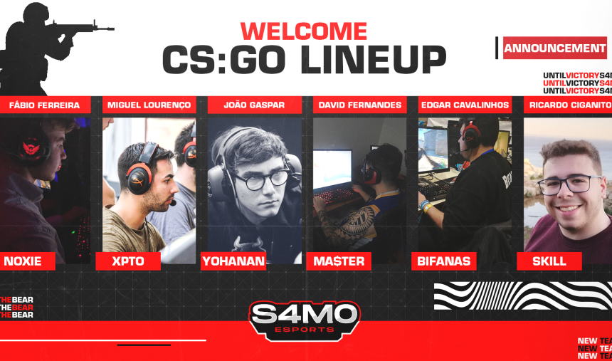 Imagem de S4M0 apresenta quinteto de CS:GO