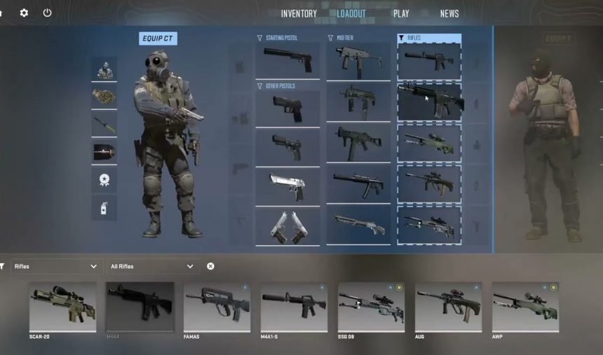 VALVE introduz loadouts e venda de armas no início das rondas no CS2