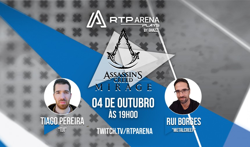Assassin’s Creed Mirage em exclusivo no RTP Arena Plays!