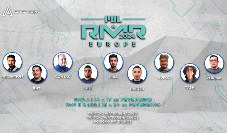 O RMR Europeu do PGL Major joga-se na tua RTP Arena!