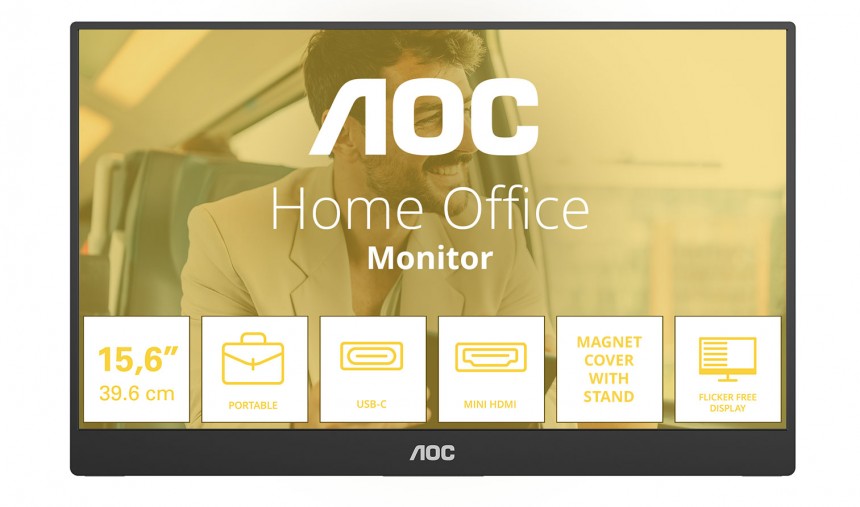 Imagem de AOC apresenta novo monitor portátil a menos de 100 euros