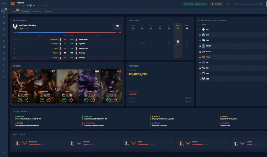 league manager league of legends